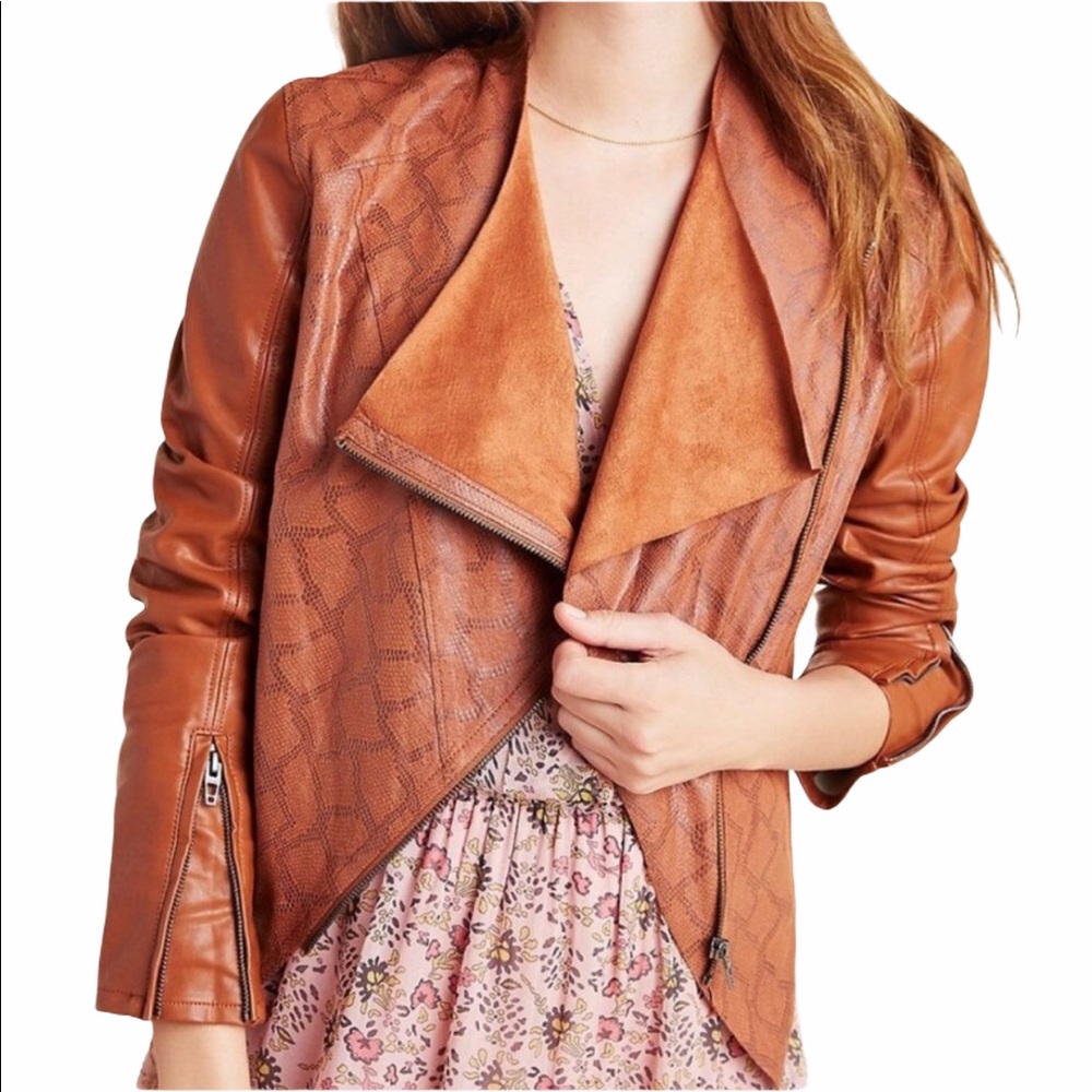 Blank NYC Sharona Snake Printed Jacket Cedar XS